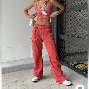 Miami Vice Red Cargo Pants